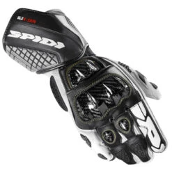 Spidi Carbo Kangaroo Leather Gloves -Motorcycle Riding Equipment CARBOKANGAROO Black White 1 35032.1667941522