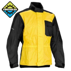 Firstgear Splash Rainsuit Jacket -Motorcycle Riding Equipment First Gear Splash Rainsuit Jacket yellow black detail 1 psph 25424.1481948961
