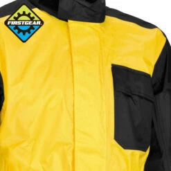 Firstgear Splash Rainsuit Jacket -Motorcycle Riding Equipment First Gear Splash Rainsuit Jacket yellow black detail 2 ps 93130.1481948967