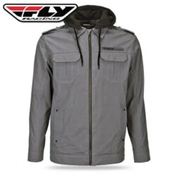 Fly Racing Waxed Jacket -Motorcycle Riding Equipment Fly Racing Waxed Jacket Grey detail 1 22556.1481960559