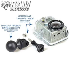 Ram Mounts 1" Diameter Ball With Custom GoPro Hero Adapter -Motorcycle Riding Equipment Ram Mounts 1 Diameter Ball with Custom GoPro Hero Adapter detail 4 05775.1481992979