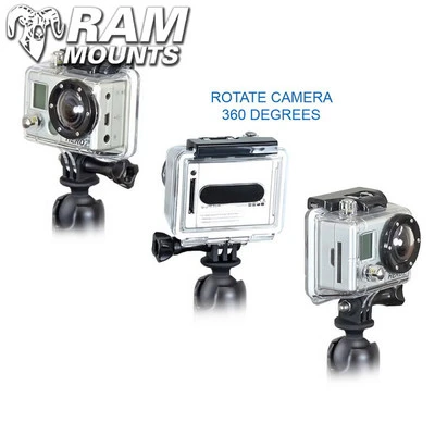Ram Mounts 1" Diameter Ball With Custom GoPro Hero Adapter - Image 5