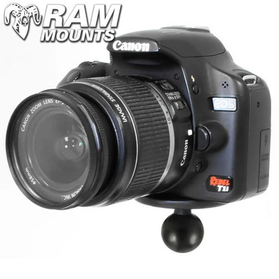 Ram Mounts 2.5" Round Base (AMPs Hole Pattern), 1" Ball & 1/4"-20 Threaded Male Post For Cameras - Image 2