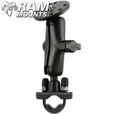 Ram Mounts Handlebar Rail Mount Base & Round Base Adapter With 1/4"-20 Thread For Cameras