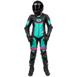Cortech Revo Sport Air Women's 1-Piece Suit -Motorcycle Riding Equipment Revo 1 Piece Womens Suit Black Teal 1 23599.1665588006