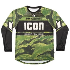 Icon Tiger's Blood Jersey -Motorcycle Riding Equipment icon tigers blood jersey camo green 98318.1674833363